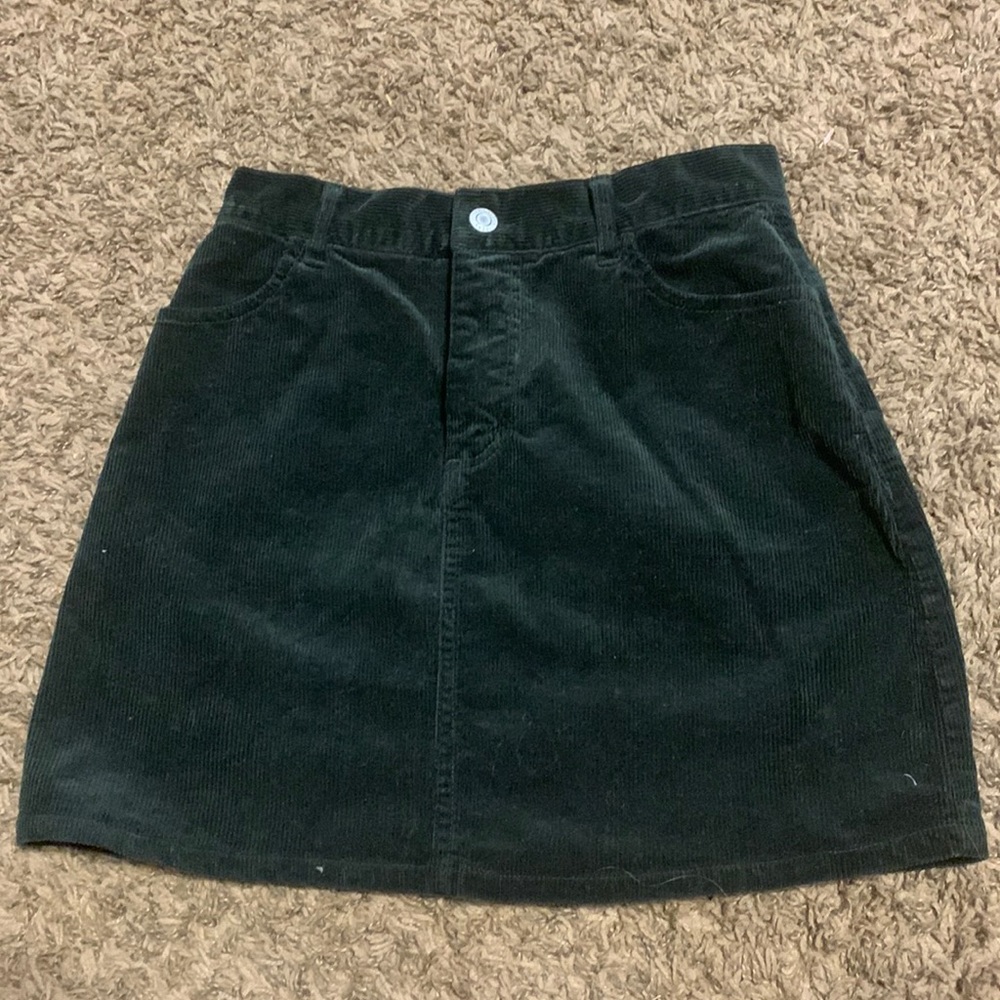 corduroy green brandy Melville skirt